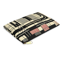 Load image into Gallery viewer, Human Resources Accessory Pouch - Classic Brown Black Red Pattern