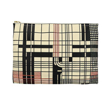 Load image into Gallery viewer, Human Resources Accessory Pouch - Classic Brown Black Red Pattern